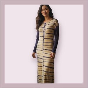 Young Fabulous & Broke Tie Dye Bodycon Maxi Dress